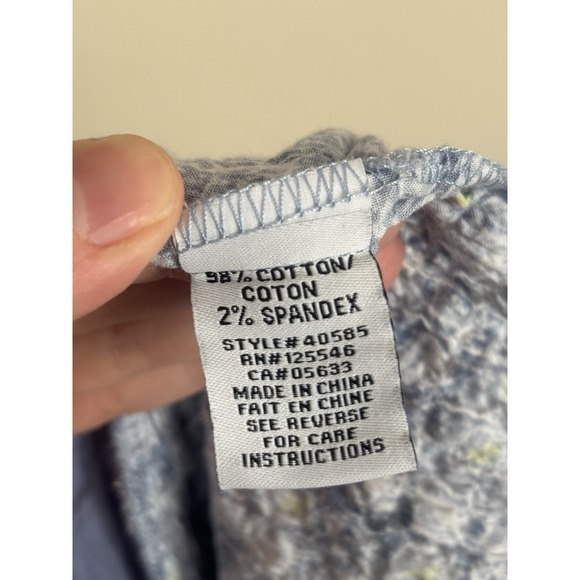 Habitat Clothing Womens XL Dress POCKETS Crinkle Textured Blue Coastal Cotton - Picture 4 of 7